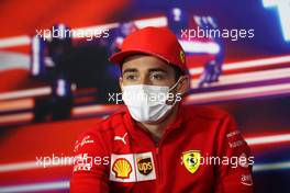 Charles Leclerc (MON) Ferrari in the FIA Press Conference. 07.10.2021. Formula 1 World Championship, Rd 16, Turkish Grand Prix, Istanbul, Turkey, Preparation Day.