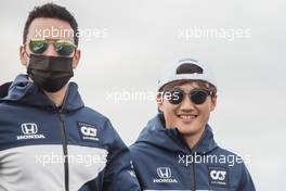 Yuki Tsunoda (JPN) AlphaTauri walks the circuit with the team. 07.10.2021. Formula 1 World Championship, Rd 16, Turkish Grand Prix, Istanbul, Turkey, Preparation Day.