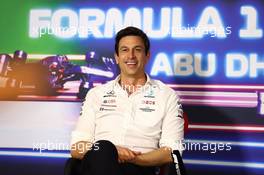 Toto Wolff (GER) Mercedes AMG F1 Shareholder and Executive Director in the FIA Press Conference. 10.12.2021. Formula 1 World Championship, Rd 22, Abu Dhabi Grand Prix, Yas Marina Circuit, Abu Dhabi, Practice Day.
