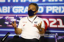 Masashi Yamamoto (JPN) Honda Racing F1 Managing Director in the FIA Press Conference. 10.12.2021. Formula 1 World Championship, Rd 22, Abu Dhabi Grand Prix, Yas Marina Circuit, Abu Dhabi, Practice Day.