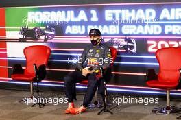Max Verstappen (NLD) Red Bull Racing in the post race FIA Press Conference. 12.12.2021. Formula 1 World Championship, Rd 22, Abu Dhabi Grand Prix, Yas Marina Circuit, Abu Dhabi, Race Day.