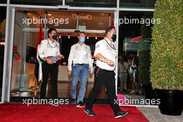 (L to R): Andrew Shovlin (GBR) Mercedes AMG F1 Trackside Engineering Director; Paul Harris (GBR) QC; and Ron Meadows (GBR) Mercedes GP Team Manager, leave the Stewards' Office. 12.12.2021. Formula 1 World Championship, Rd 22, Abu Dhabi Grand Prix, Yas Marina Circuit, Abu Dhabi, Race Day.