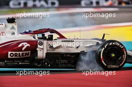Kimi Raikkonen (FIN) Alfa Romeo Racing C41 goes off during the race. 12.12.2021. Formula 1 World Championship, Rd 22, Abu Dhabi Grand Prix, Yas Marina Circuit, Abu Dhabi, Race Day.