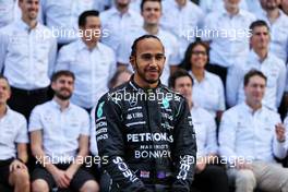Lewis Hamilton (GBR) Mercedes AMG F1 at a team photograph. 12.12.2021. Formula 1 World Championship, Rd 22, Abu Dhabi Grand Prix, Yas Marina Circuit, Abu Dhabi, Race Day.