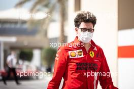 Mattia Binotto (ITA) Ferrari Team Principal. 09.12.2021. Formula 1 World Championship, Rd 22, Abu Dhabi Grand Prix, Yas Marina Circuit, Abu Dhabi, Preparation Day.