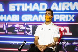 Daniel Ricciardo (AUS) McLaren in the FIA Press Conference. 09.12.2021. Formula 1 World Championship, Rd 22, Abu Dhabi Grand Prix, Yas Marina Circuit, Abu Dhabi, Preparation Day.