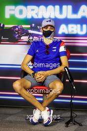 Esteban Ocon (FRA) Alpine F1 Team in the FIA Press Conference. 09.12.2021. Formula 1 World Championship, Rd 22, Abu Dhabi Grand Prix, Yas Marina Circuit, Abu Dhabi, Preparation Day.