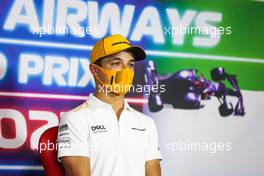 Lando Norris (GBR) McLaren in the FIA Press Conference. 09.12.2021. Formula 1 World Championship, Rd 22, Abu Dhabi Grand Prix, Yas Marina Circuit, Abu Dhabi, Preparation Day.