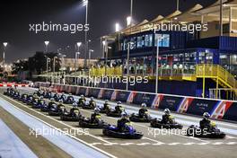 Alpine F1 Team Media Karting Event. 09.12.2021. Formula 1 World Championship, Rd 22, Abu Dhabi Grand Prix, Yas Marina Circuit, Abu Dhabi, Preparation Day.