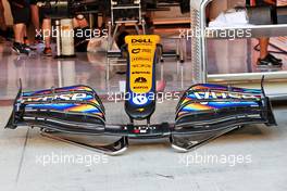 McLaren MCL35M front wing - new livery. 09.12.2021. Formula 1 World Championship, Rd 22, Abu Dhabi Grand Prix, Yas Marina Circuit, Abu Dhabi, Preparation Day.
