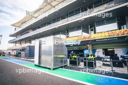 Circuit atmosphere - Williams Racing freight ready for unpacking. 08.12.2021. Formula 1 World Championship, Rd 22, Abu Dhabi Grand Prix, Yas Marina Circuit, Abu Dhabi, Preparation Day.