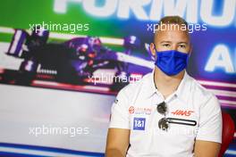 Nikita Mazepin (RUS) Haas F1 Team in the FIA Press Conference. 09.12.2021. Formula 1 World Championship, Rd 22, Abu Dhabi Grand Prix, Yas Marina Circuit, Abu Dhabi, Preparation Day.