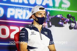 Pierre Gasly (FRA) AlphaTauri in the FIA Press Conference. 09.12.2021. Formula 1 World Championship, Rd 22, Abu Dhabi Grand Prix, Yas Marina Circuit, Abu Dhabi, Preparation Day.