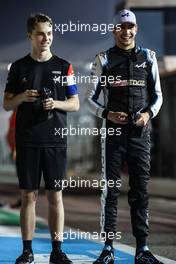 (L to R): Oscar Piastri (AUS) Alpine F1 Team Academy Driver with Esteban Ocon (FRA) Alpine F1 Team. 13.12.2021. Formula 1 Testing, Yas Marina Circuit, Abu Dhabi, Monday.