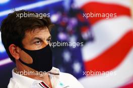 Toto Wolff (GER) Mercedes AMG F1 Shareholder and Executive Director in the FIA Press Conference. 22.10.2021. Formula 1 World Championship, Rd 17, United States Grand Prix, Austin, Texas, USA, Practice Day.