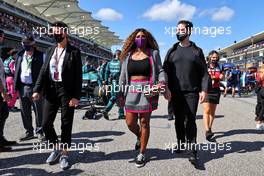 Serena Williams (USA) Tennis Player on the grid. 24.10.2021. Formula 1 World Championship, Rd 17, United States Grand Prix, Austin, Texas, USA, Race Day.