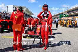 Carlos Sainz Jr (ESP) Ferrari on the grid. 24.10.2021. Formula 1 World Championship, Rd 17, United States Grand Prix, Austin, Texas, USA, Race Day.
