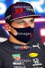 Max Verstappen (NLD) Red Bull Racing in the post race FIA Press Conference. 24.10.2021. Formula 1 World Championship, Rd 17, United States Grand Prix, Austin, Texas, USA, Race Day.