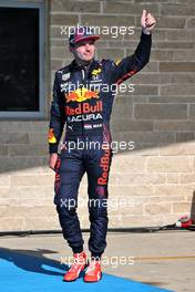 Race winner Max Verstappen (NLD) Red Bull Racing celebrates in parc ferme. 24.10.2021. Formula 1 World Championship, Rd 17, United States Grand Prix, Austin, Texas, USA, Race Day.
