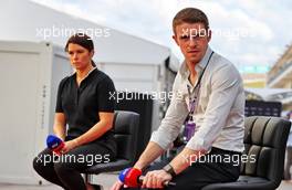Paul di Resta (GBR) Sky Sports F1 Presenter and Danica Patrick (USA) Sky Sports F1 Presenter. 23.10.2021. Formula 1 World Championship, Rd 17, United States Grand Prix, Austin, Texas, USA, Qualifying Day.