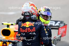 Pole for Max Verstappen (NLD) Red Bull Racing RB16B and 3rd for Sergio Perez (MEX) Red Bull Racing RB16B. 23.10.2021. Formula 1 World Championship, Rd 17, United States Grand Prix, Austin, Texas, USA, Qualifying Day.