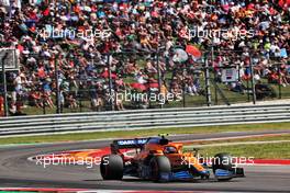 Lando Norris (GBR) McLaren MCL35M. 23.10.2021. Formula 1 World Championship, Rd 17, United States Grand Prix, Austin, Texas, USA, Qualifying Day.