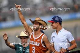 Daniel Ricciardo (AUS) McLaren and Lando Norris (GBR) McLaren on the drivers parade. 24.10.2021. Formula 1 World Championship, Rd 17, United States Grand Prix, Austin, Texas, USA, Race Day.