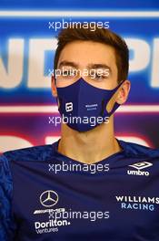 George Russell (GBR) Williams Racing in the FIA Press Conference. 21.10.2021. Formula 1 World Championship, Rd 17, United States Grand Prix, Austin, Texas, USA, Preparation Day.
