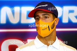 Daniel Ricciardo (AUS) McLaren in the FIA Press Conference. 21.10.2021. Formula 1 World Championship, Rd 17, United States Grand Prix, Austin, Texas, USA, Preparation Day.