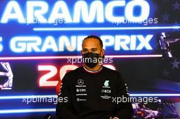Lewis Hamilton (GBR) Mercedes AMG F1 in the FIA Press Conference. 21.10.2021. Formula 1 World Championship, Rd 17, United States Grand Prix, Austin, Texas, USA, Preparation Day.