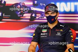 Sergio Perez (MEX) Red Bull Racing in the FIA Press Conference. 21.10.2021. Formula 1 World Championship, Rd 17, United States Grand Prix, Austin, Texas, USA, Preparation Day.