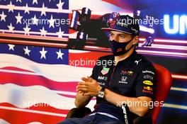 Max Verstappen (NLD) Red Bull Racing in the FIA Press Conference. 21.10.2021. Formula 1 World Championship, Rd 17, United States Grand Prix, Austin, Texas, USA, Preparation Day.