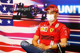 Charles Leclerc (MON) Ferrari in the FIA Press Conference. 21.10.2021. Formula 1 World Championship, Rd 17, United States Grand Prix, Austin, Texas, USA, Preparation Day.