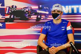 Esteban Ocon (FRA) Alpine F1 Team in the FIA Press Conference. 21.10.2021. Formula 1 World Championship, Rd 17, United States Grand Prix, Austin, Texas, USA, Preparation Day.