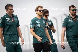 Sebastian Vettel (GER) Aston Martin F1 Team walks the circuit with the team. 21.10.2021. Formula 1 World Championship, Rd 17, United States Grand Prix, Austin, Texas, USA, Preparation Day.