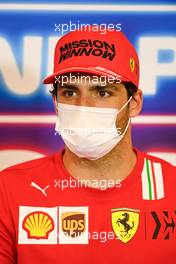 Carlos Sainz Jr (ESP) Ferrari in the FIA Press Conference. 21.10.2021. Formula 1 World Championship, Rd 17, United States Grand Prix, Austin, Texas, USA, Preparation Day.
