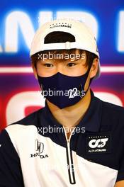 Yuki Tsunoda (JPN) AlphaTauri in the FIA Press Conference. 21.10.2021. Formula 1 World Championship, Rd 17, United States Grand Prix, Austin, Texas, USA, Preparation Day.