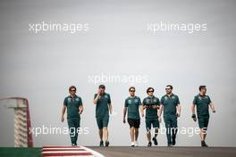 Sebastian Vettel (GER) Aston Martin F1 Team walks the circuit with the team. 21.10.2021. Formula 1 World Championship, Rd 17, United States Grand Prix, Austin, Texas, USA, Preparation Day.