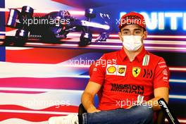 Charles Leclerc (MON) Ferrari in the FIA Press Conference. 21.10.2021. Formula 1 World Championship, Rd 17, United States Grand Prix, Austin, Texas, USA, Preparation Day.