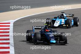 Marcus Armstrong (NZL) Dams. 28.03.2021. FIA Formula 2 Championship, Rd 1, Feature Race, Sakhir, Bahrain, Sunday.