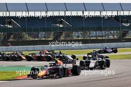 Juri Vips (EST) Hitech. 17.07.2021. FIA Formula 2 Championship, Rd 4, Sprint Race 1, Silverstone, England, Saturday.