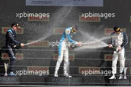 1st place Richard Verschoor (NLD) MP Motorsport, 2nd place Marcus Armstrong (NZL) Dams and 3rd place Dan Ticktum (GBR) Carlin. 17.07.2021. FIA Formula 2 Championship, Rd 4, Sprint Race 2, Silverstone, England, Saturday.
