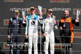 1st place Richard Verschoor (NLD) MP Motorsport, 2nd place Marcus Armstrong (NZL) Dams and 3rd place Dan Ticktum (GBR) Carlin. 17.07.2021. FIA Formula 2 Championship, Rd 4, Sprint Race 2, Silverstone, England, Saturday.