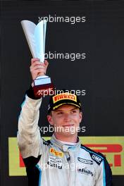 Dan Ticktum (GBR) Carlin celebrates his second position on the podium. 18.07.2021. FIA Formula 2 Championship, Rd 4, Feature Race, Silverstone, England, Sunday.