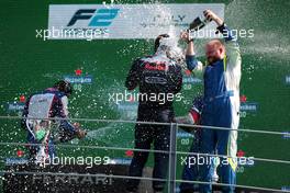 Race winner Jehan Daruvala (IND) Carlin celebrates on the podium. 11.09.2021. Formula 2 Championship, Rd 5, Sprint Race 2, Monza, Italy, Saturday.