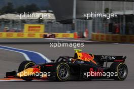 Juri Vips (EST) Hitech. 26.09.2021. FIA Formula 2 Championship, Rd 6, Feature Race, Sochi, Russia, Sunday.