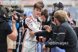 Theo Pourchaire (FRA) ART celebrates his second position in parc ferme. 26.09.2021. FIA Formula 2 Championship, Rd 6, Feature Race, Sochi, Russia, Sunday.