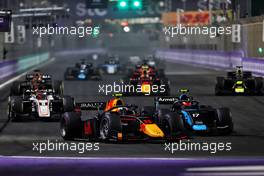 Juri Vips (EST) Hitech. 05.12.2021. FIA Formula 2 Championship, Rd 7, Feature Race, Jeddah, Saudi Arabia, Sunday.