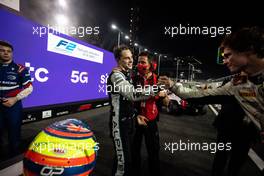 Race winner Oscar Piastri (AUS) PREMA Racing celebrates in parc ferme. 05.12.2021. FIA Formula 2 Championship, Rd 7, Feature Race, Jeddah, Saudi Arabia, Sunday.