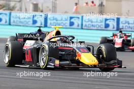Juri Vips (EST) Hitech. 11.12.2021. Formula 2 Championship, Rd 8, Yas Marina Circuit, Abu Dhabi, UAE, Sprint Race 1, Saturday.